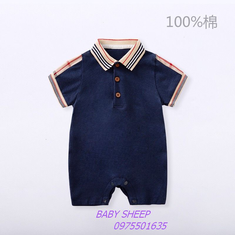 Body Polo công tử bé trai cộc tay họa tiết BBR và GC cao cấp cho bé trai hàng cao cấp xuất Hàn