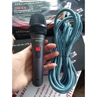 Micro có dây cao cấp wharfedale 5.0 hát nhẹ - kèm dây dài 5m