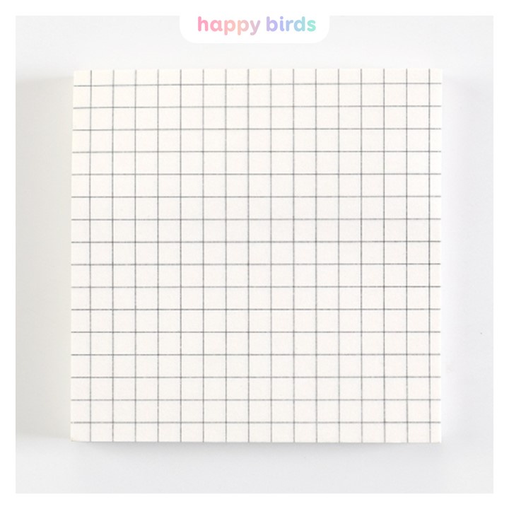 Giấy note nhớ xấp 80 tờ vintage giấy nhớ dán sẵn ghi chú phân trang cổ điển retro kraft trắng ngà Happy Birds