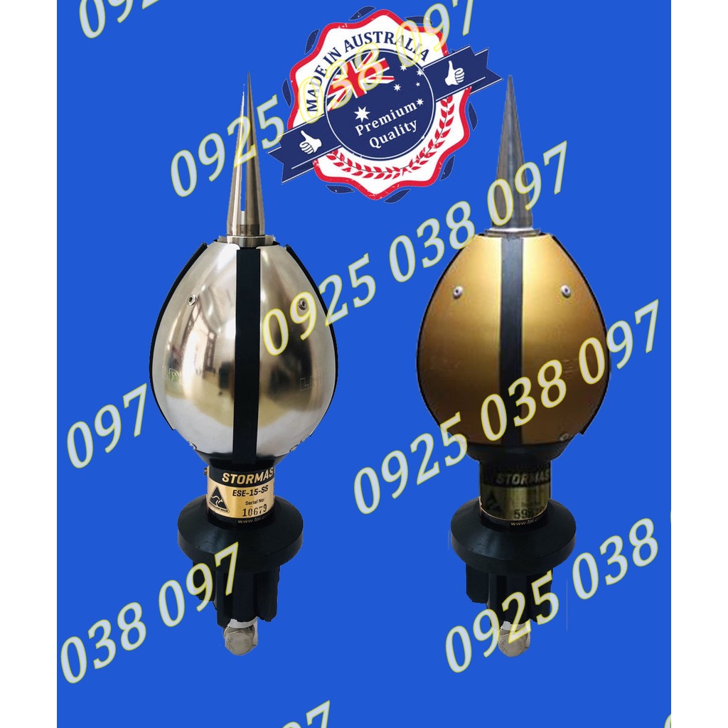 Kim thu sét Ese-15 ESE-15SS cao cấp của hãng LPI Úc, bán kính bảo vệ từ 51m