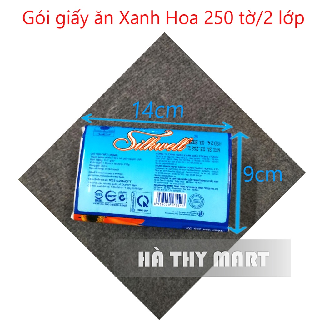 Giấy ăn Silkwell rút cao cấp 2 lớp mềm mịn chuẩn hãng [nhiều size]