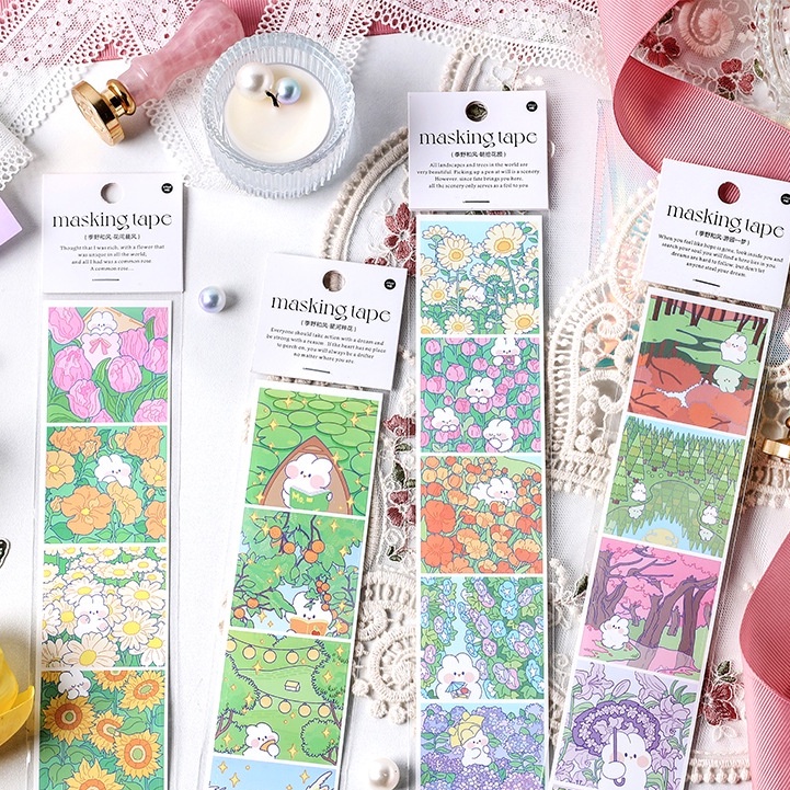 Sticker PET Dạng Miếng Masking Tape Moonlight Butterfly