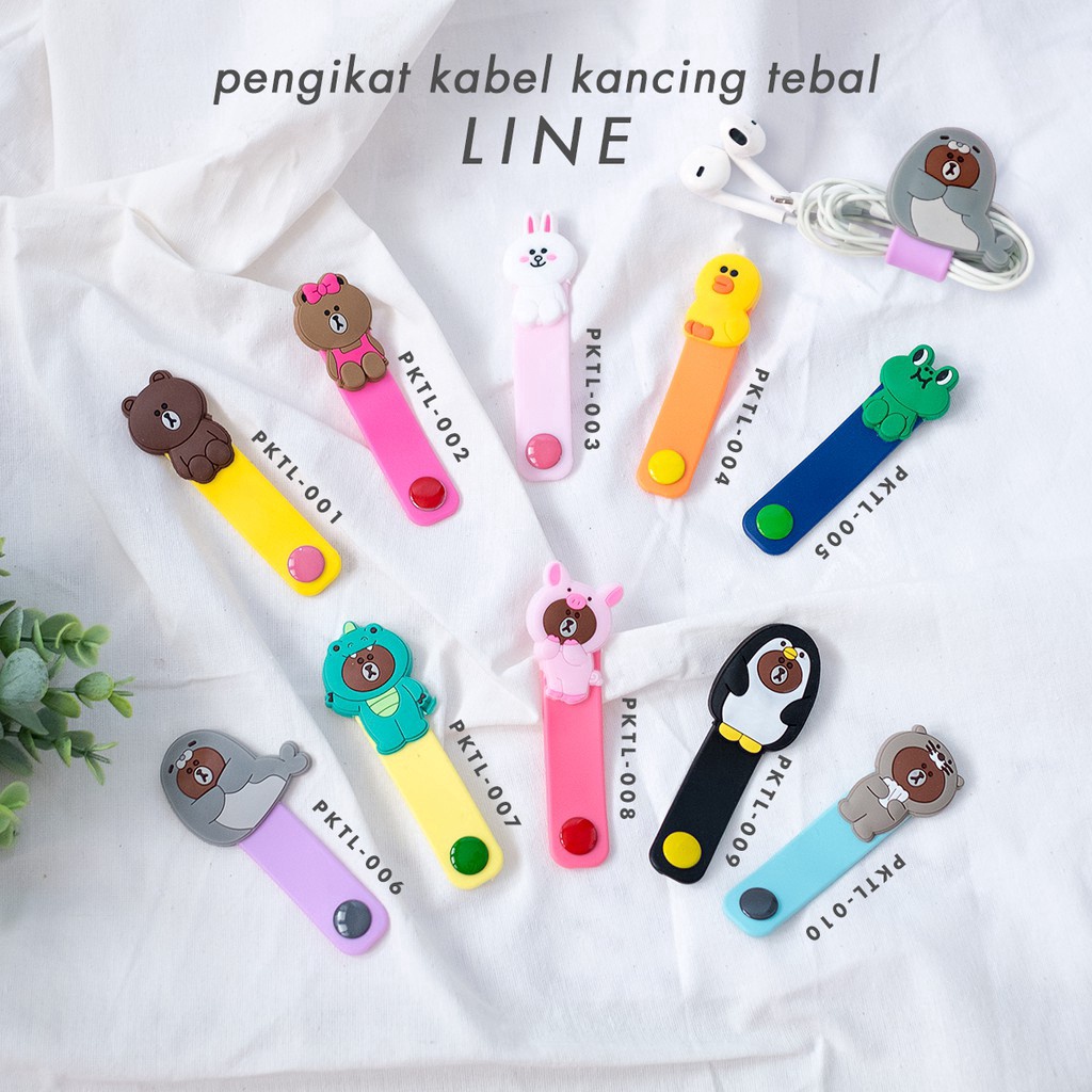 Phụ Kiện Dây Cáp Sạc Và Tai Nghe mini Họa Tiết Hoạt Hình Dễ Thương Nhỏ Gọn