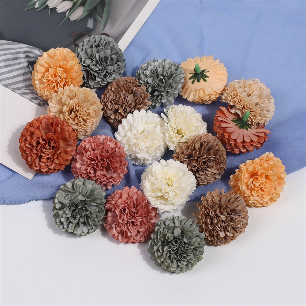 Set 5 Bông Hoa Cẩm Tú Cầu Giả 4cm Trang Trí Tiệc Cưới / Giáng Sinh / Năm Mới