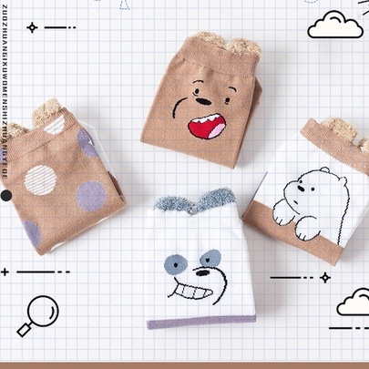 Vớ tất cổ ngắn gấu Pooh hoạt hình thú có tai