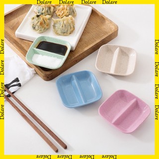 Bộ 3 Chén nước chấm 2 ngăn chất liệu từ lúa mạch