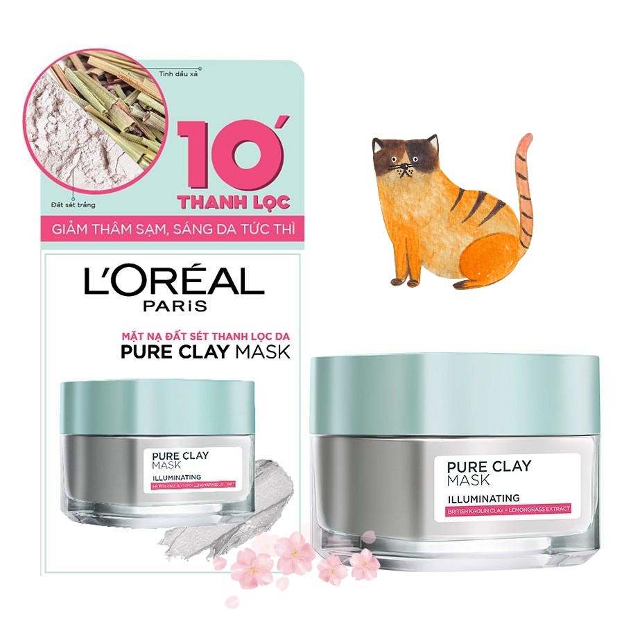 Mặt nạ đất sét thanh lọc da L'Oreal Paris Pure Clay Mask 50g