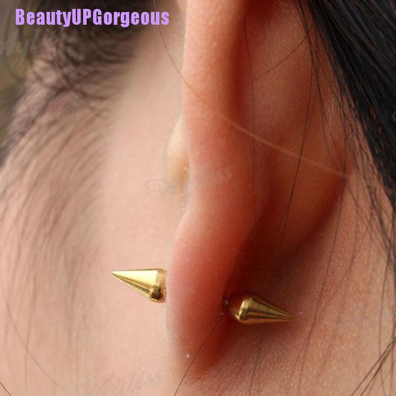 1 đôi khuyên tai đinh tán bằng thép không gỉ thời trang cho nam và nữ