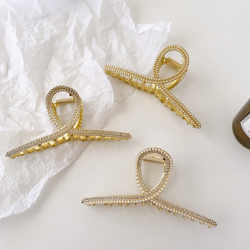 Kẹp tóc càng cua đính đá xinh xắn thời trang dành cho nữ