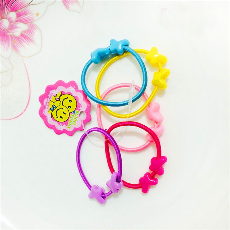 Thun Cột Tóc Đính Hạt Hoạt Hình Dễ Thương Cho Bé