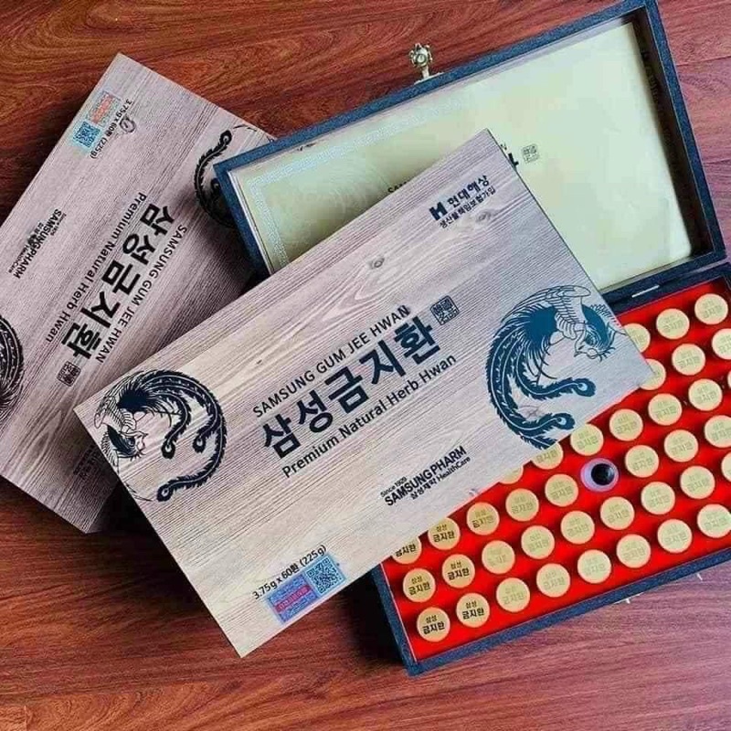 An cung ngưu hoàng hoàn hộp gỗ 60 viên Hàn Quốc – Samsung Gum Jee