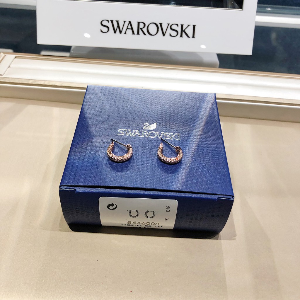 Bông tai mạ vàng hồng đính đá Swarovski / Swarovski STONE