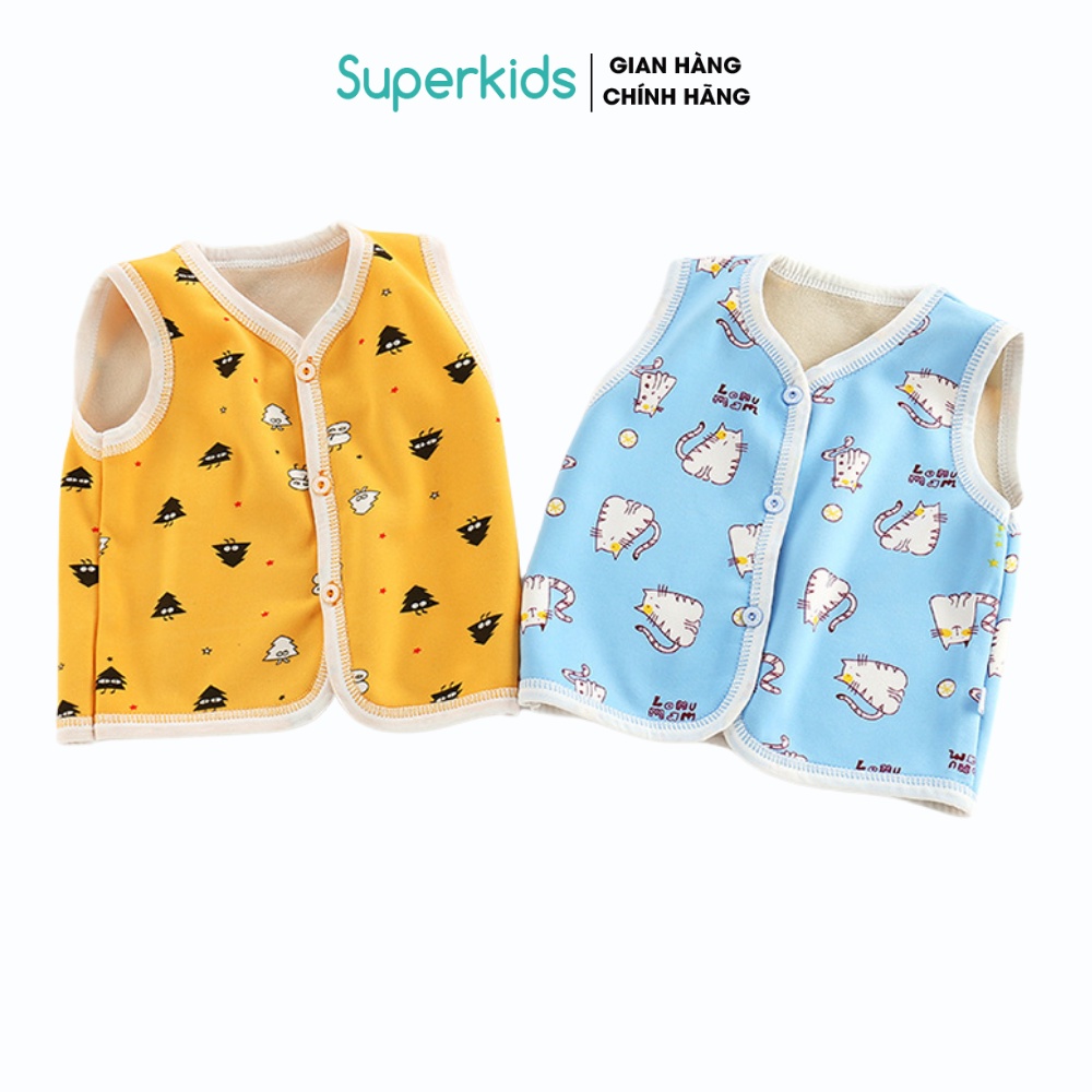 Combo 03 áo gile nỉ bông cho bé 5-15kg QATE516