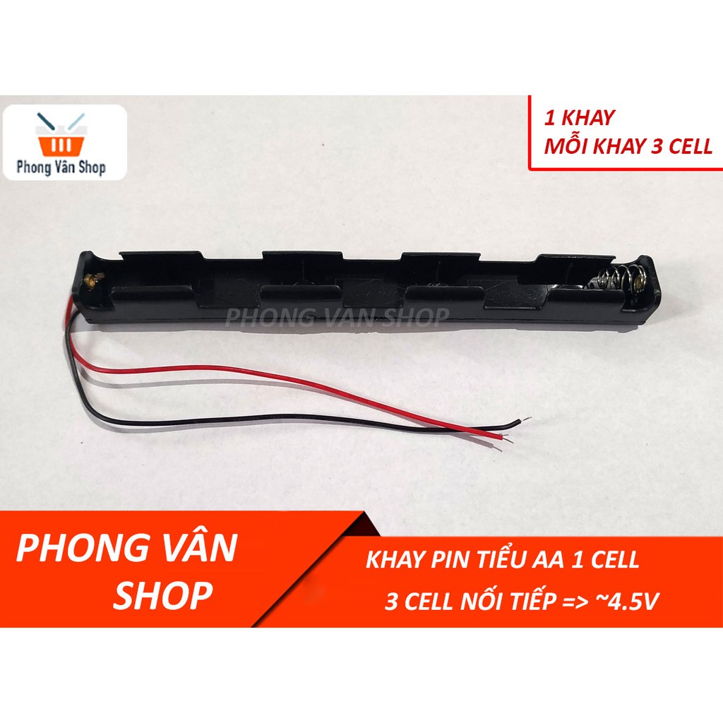 Khay pin tiểu AA nối tiếp- 3 cell - 1 khay -mỗi khay 3 cell nối tiếp