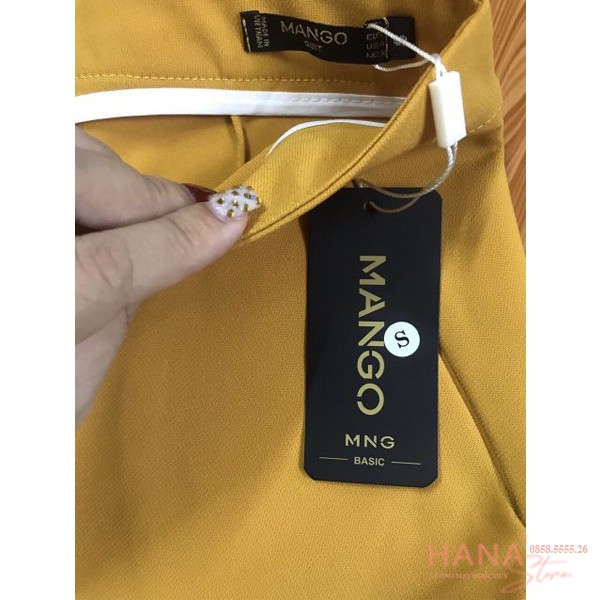 Quần short giả váy lửng  - Quần sooc đùi nữ giả váy ngắn chữ A có túi - Màu Đen Vàng - Mặc công sở đi biển học làm ở nhà