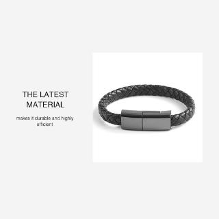 [GB.TECH] Leather Micro USB / Type-C / Lightning Bracelet Data Sync Cord Charging Cable for IOS Android
