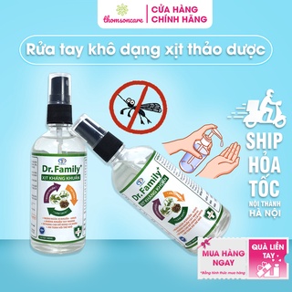 Dr.Family - Xịt đuổi muỗi, kháng khuẩn, làm sạch da, an toàn với trẻ nhỏ - Lọ 100ml