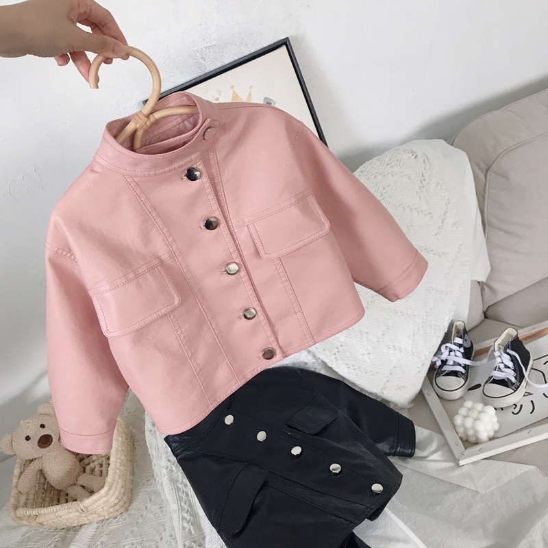 Áo da cao cấp cho bé trai bé gái , áo khoác da siêu mềm