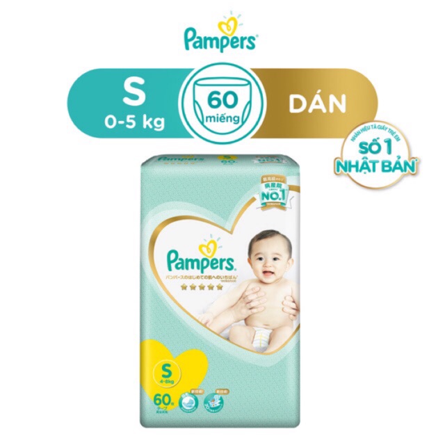 Tã dán Pamper Nhật size S 60 miếng