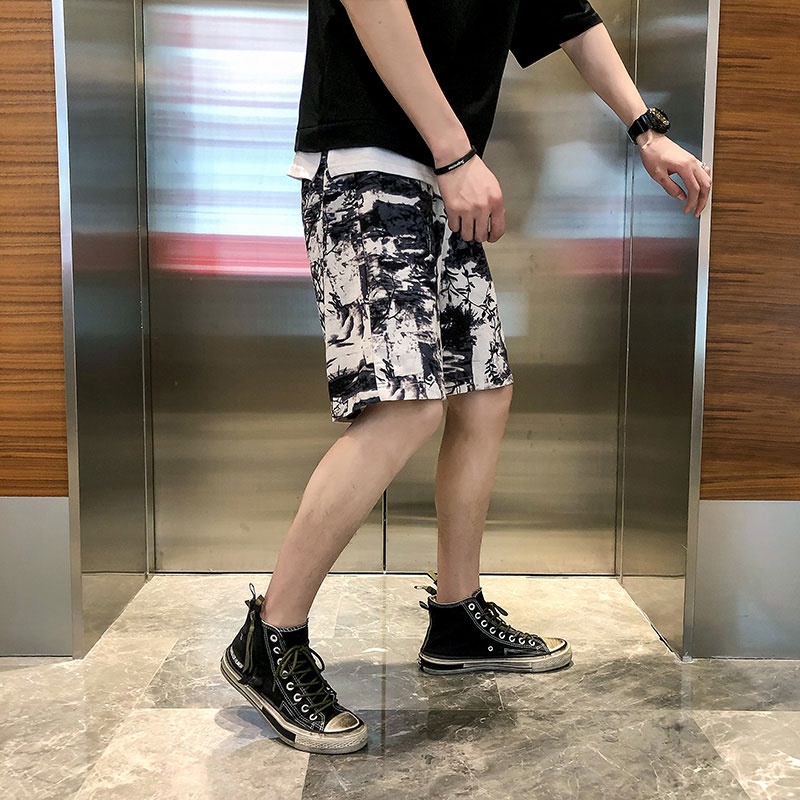 Quần Short Thể Thao Cotton Ống Rộng Thời Trang Mùa Hè Dành Cho Nam