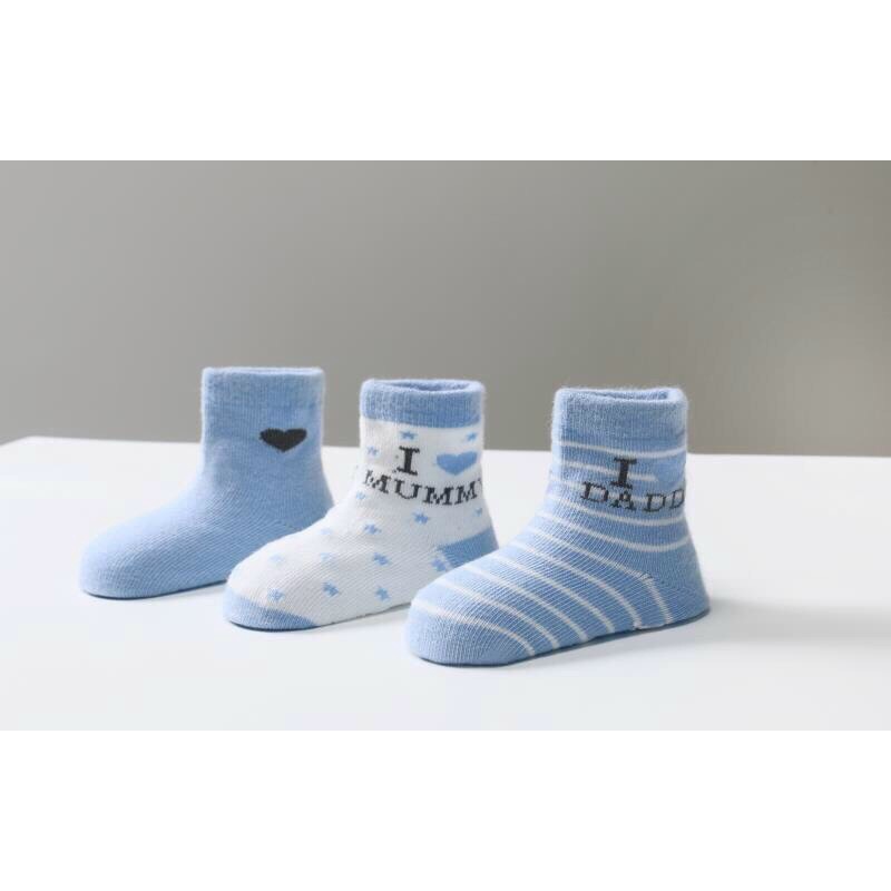 Set 3 Đôi vớ tất chống trượt MOMDAD cho bé (S/M)