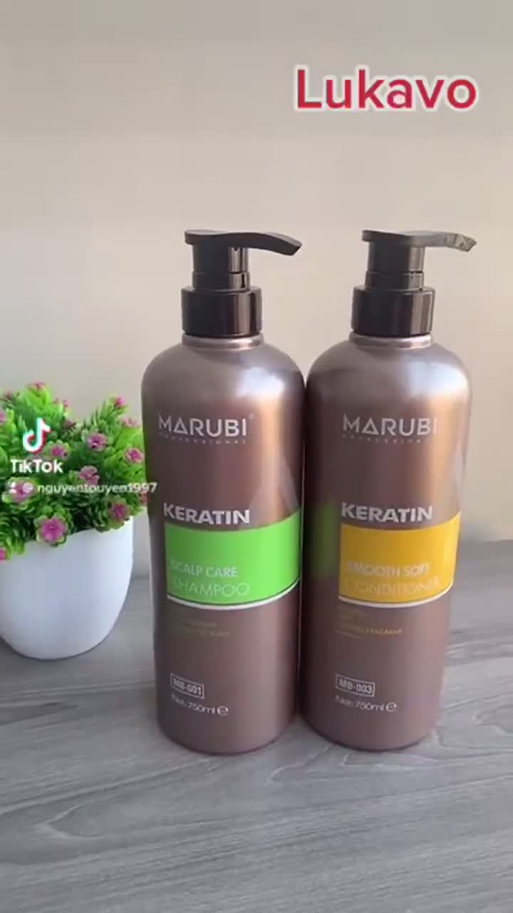 Cặp Dầu Gội Xả Marubi keratin collagen siêu mượt 750ml | BigBuy360 - bigbuy360.vn