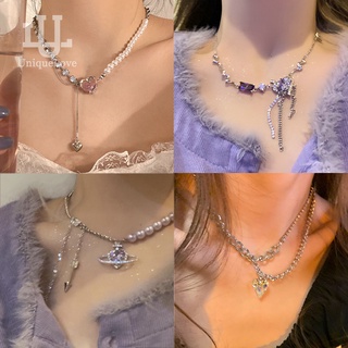 Vòng cổ mặt hình trái tim đính đá zircon chất lượng cao hợp thời trang tinh tế