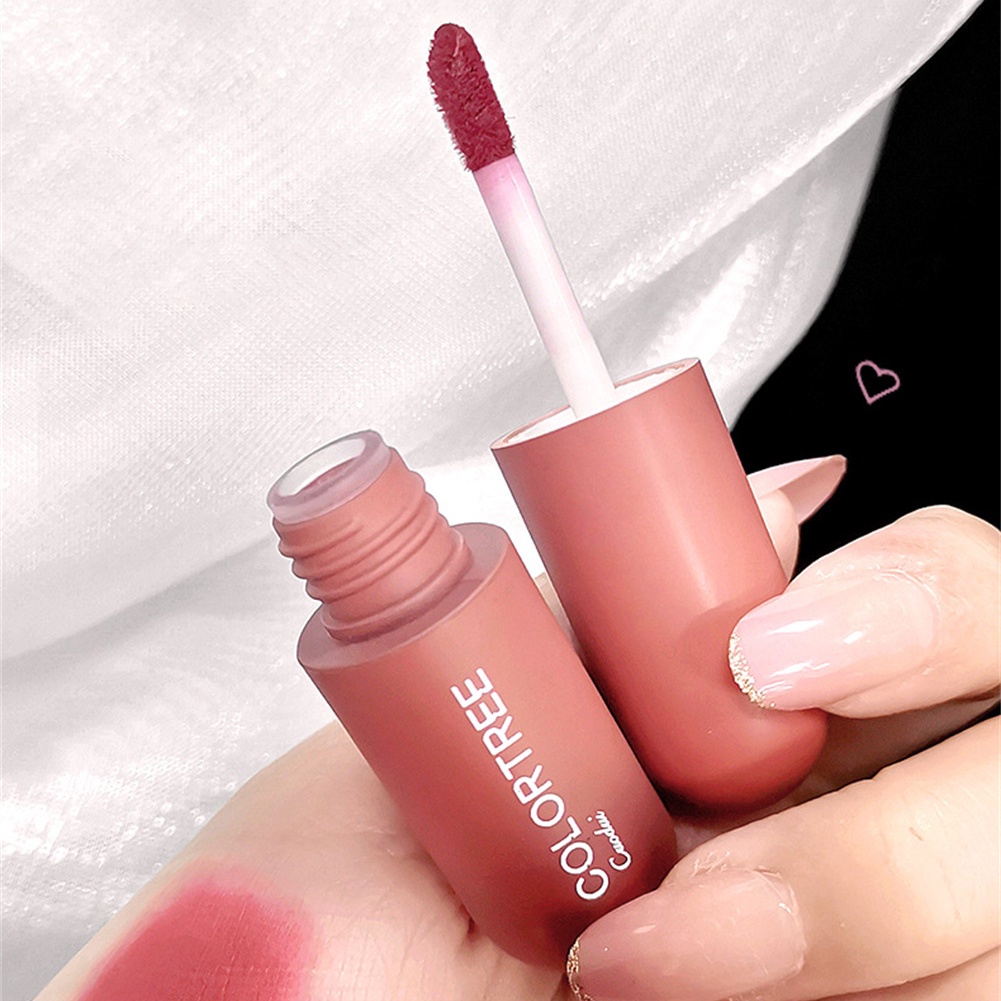 Sẵn sàng cổ Bông cảm thấy mềm mại sương Lip bùn nhung mờ không dính son bóng Không dễ dàng để phai COD