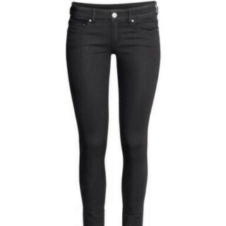 Quần jean nữ HM đen cao cấp Super Skinny Low Waist Made in Cambodia