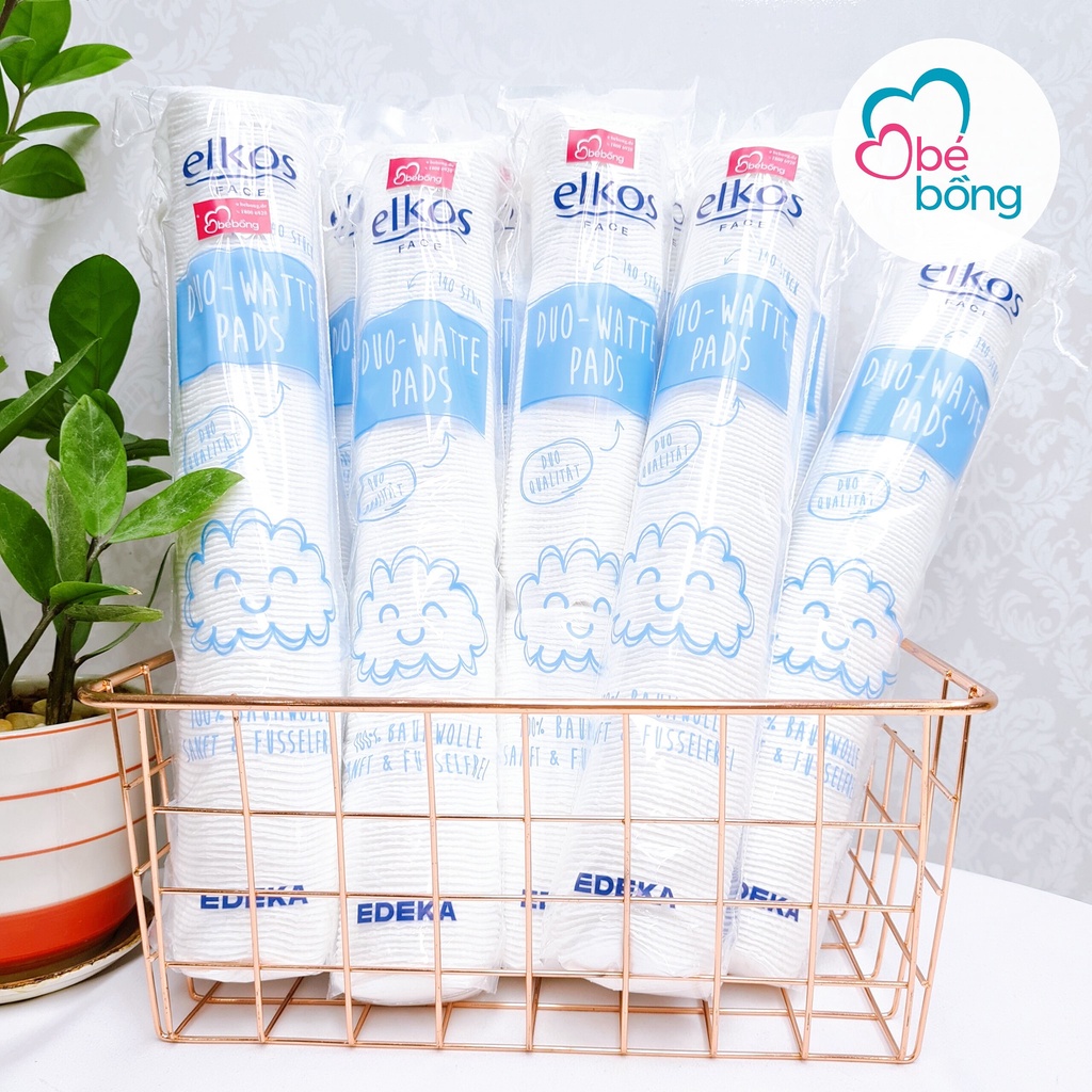 Bông tẩy trang Elkos 140 miếng nội dịa Đức