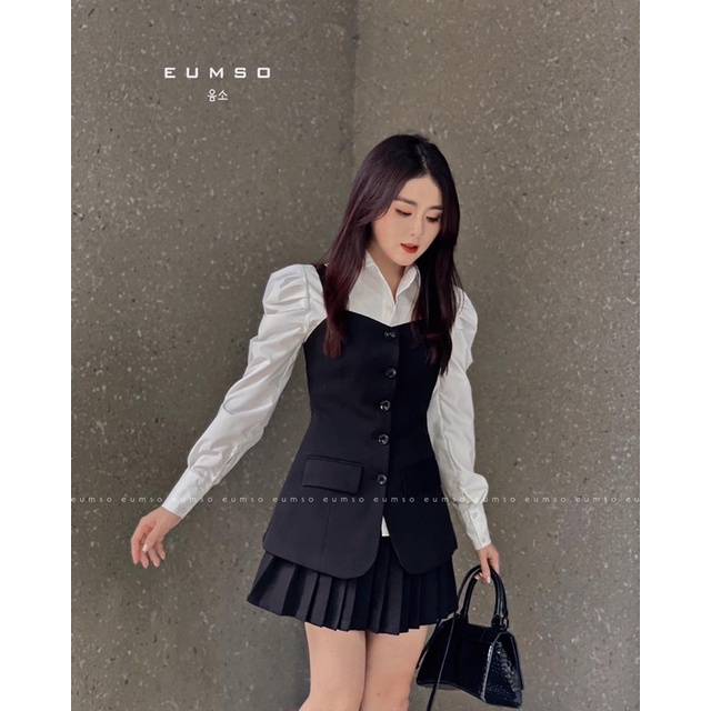 EUMSO - Gile và chân váy xếp ly DAISY