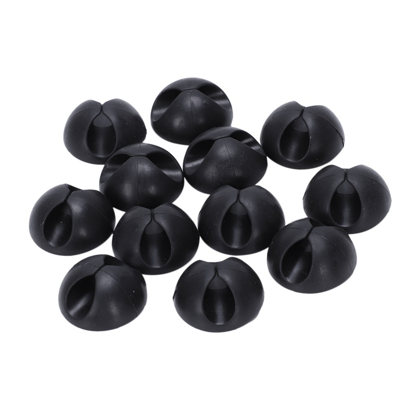 Set 12 Kẹp Giữ Dây Cáp Gọn Gàng Tiện Dụng Đen