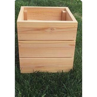 Chậu trồng cây gỗ thông nhập khẩu trống ngấm nước I Decor, tiểu cảnh, trang trí nội ngoại thất, ban công