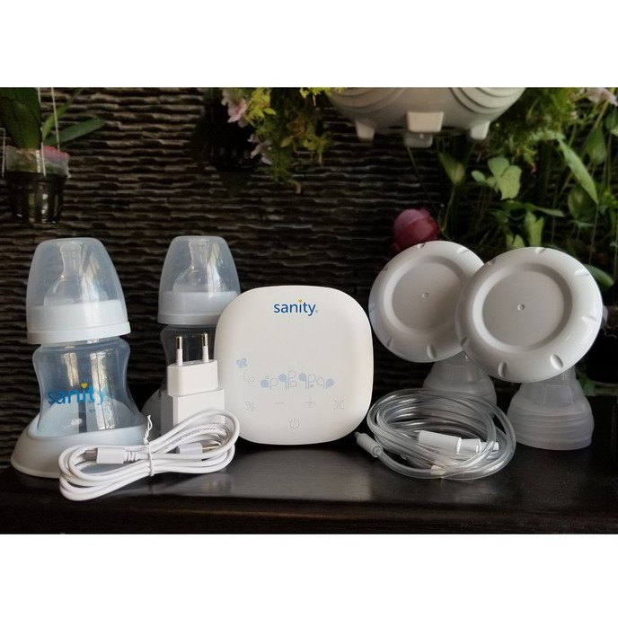 Máy hút sữa Sanity S6306 điện đôi (có pin) - Máy vắt sữa chính hãng Sanity