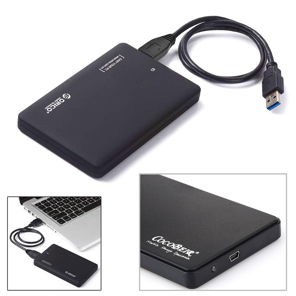 COD High Quality Slim Portable 2.5 HDD Enclosure USB 2.0 External Hard Disk Cas
