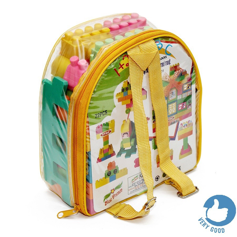 Bộ đồ chơi xếp hình 136 chi tiết - Có túi ba lô đựng