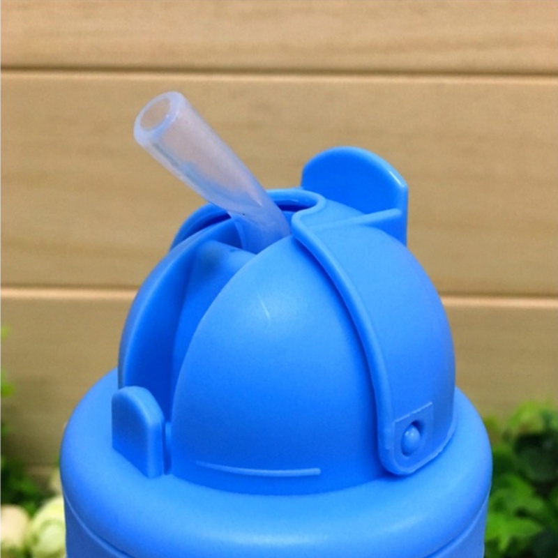 Bình nước trẻ em in hình Disney Frozen Princess Elsa Pony Kt có ống hút dung tích 350ml/500ml