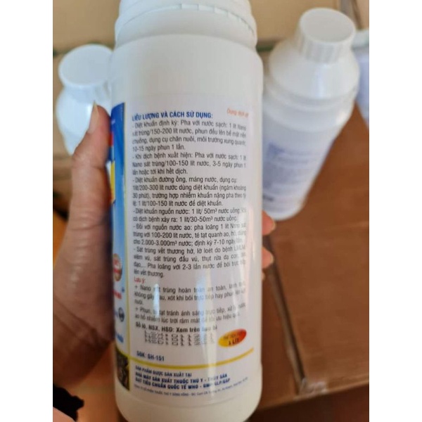 Sát trùng nano bạc đệ nhat 1 lít