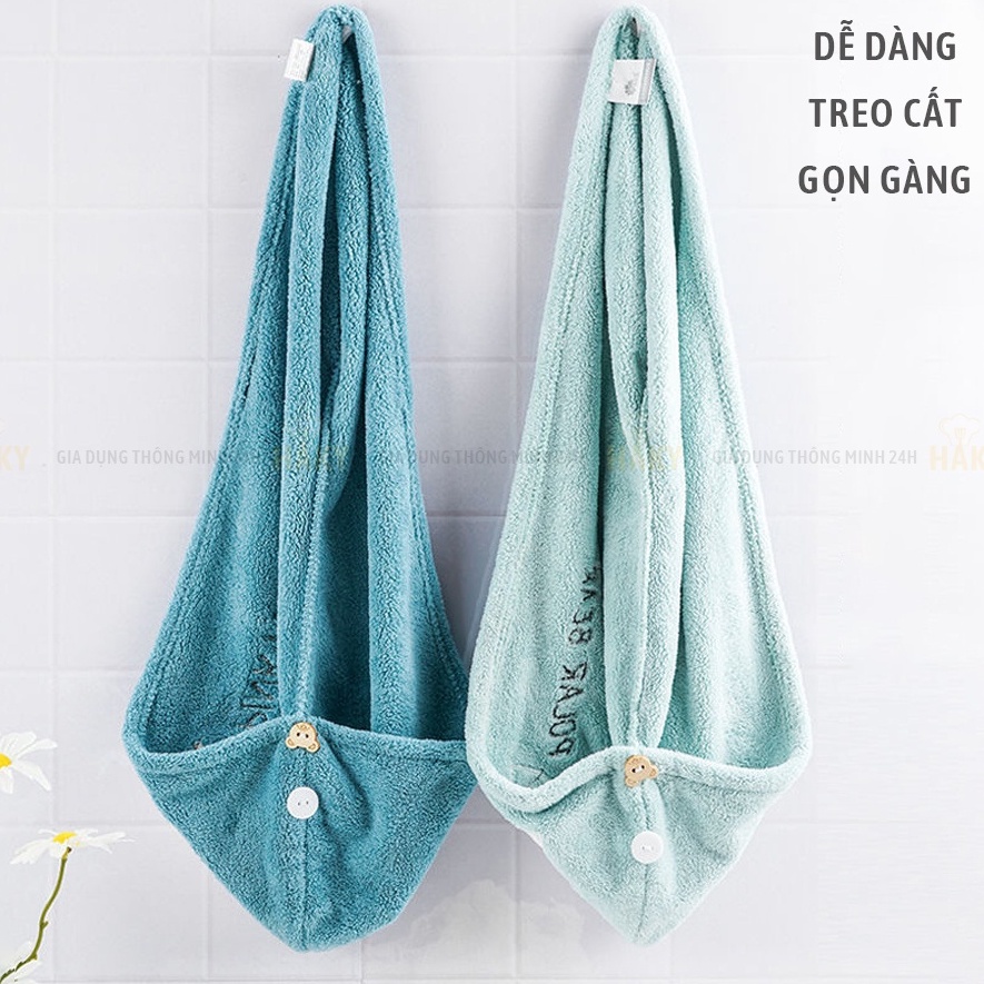KHĂN CUỐN ĐẦU ĐA NĂNG HGVN, Ủ TÓC SIÊU DÀY SIÊU THẤM, KHĂN DÀY 2 LỚP