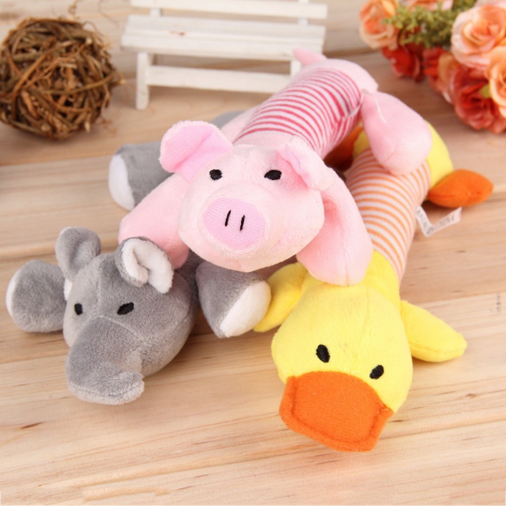 Dog Pet Puppy Plush Sound Plush Chew Squeaker Đồ Chơi Có Tiếng Kêu