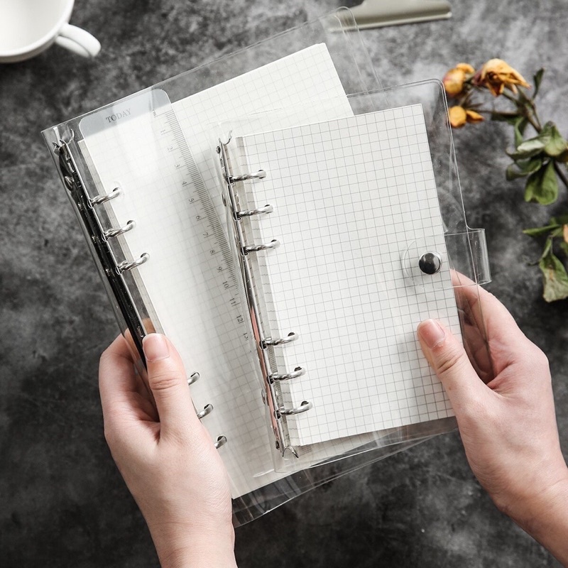 Sổ Bìa Còng A5/A6/A7 Bìa Dẻo Bullet Journal Rosy Posy