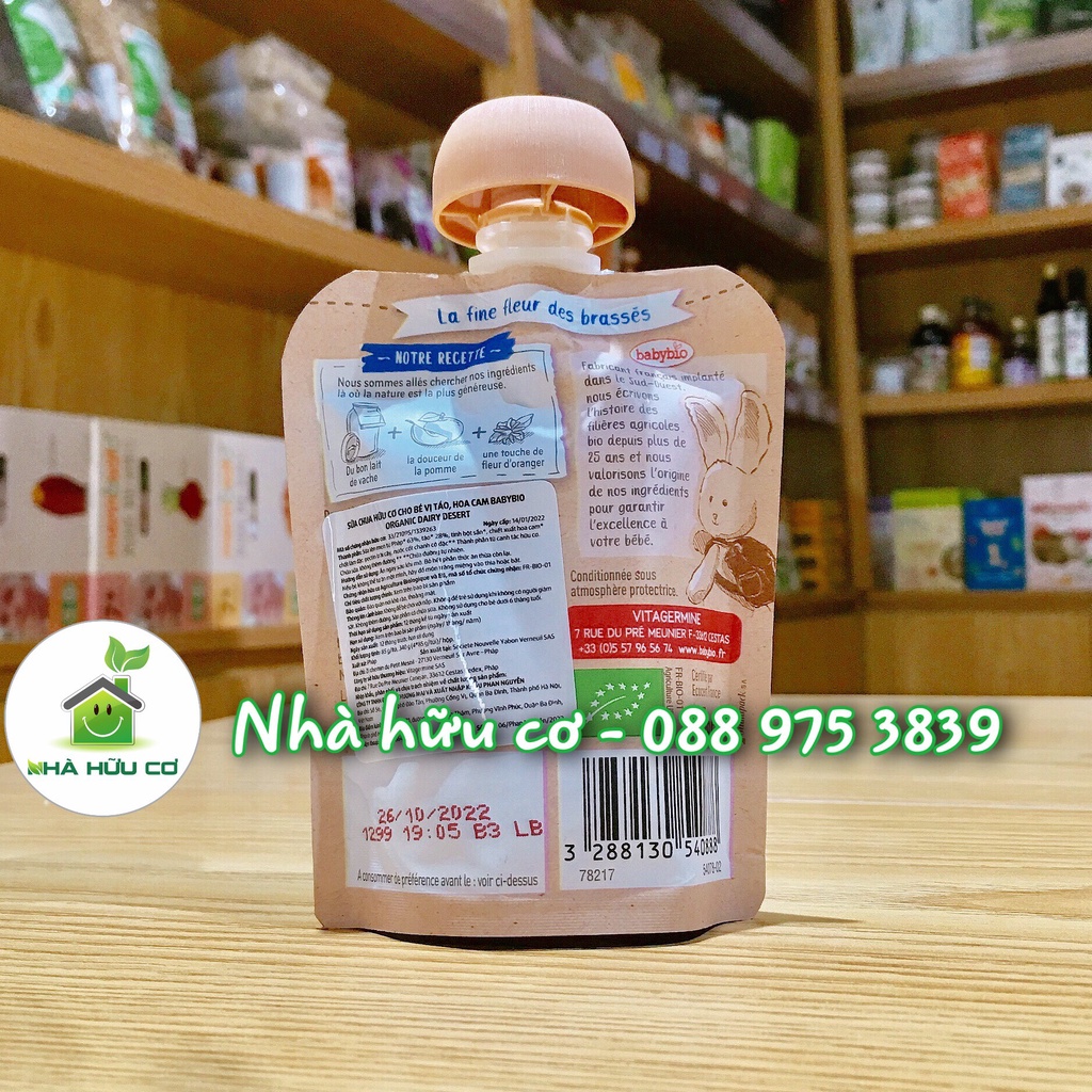 Sữa chua sữa dừa BABYBIO hữu cơ cho bé từ 6 tháng - Date: 08/2023 - Nhà hữu cơ