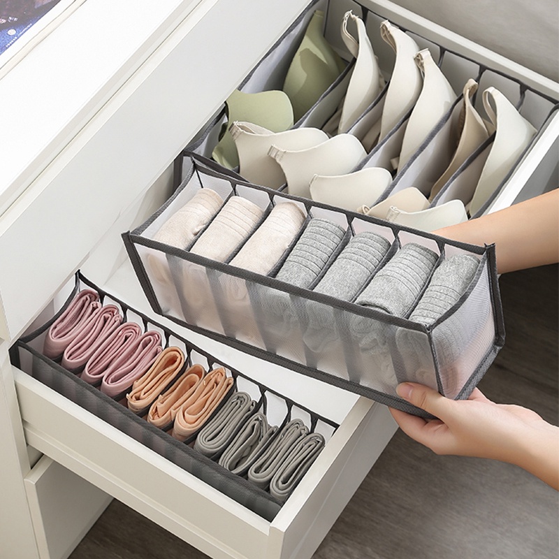 Hộp Đựng Đồ Lót/Vớ/Đồ Lót Chia Ngăn Tiện Dụng Cho Gia Đình