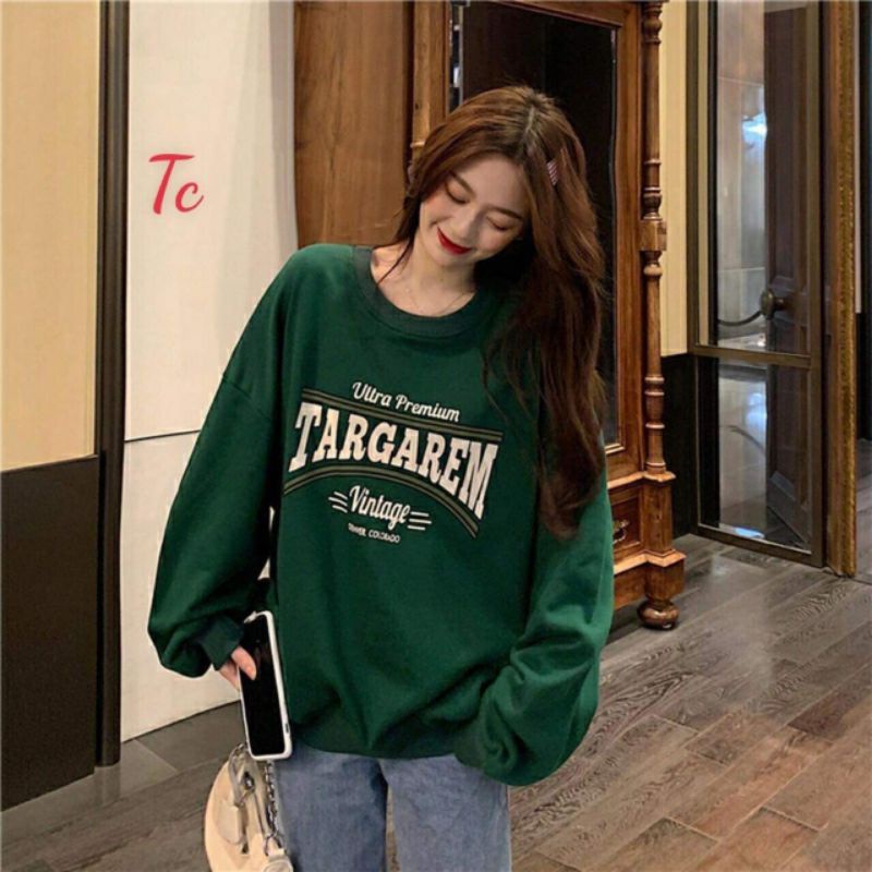 Áo Sweater Nỉ Bông TARGREM Cổ Tròn Quella Strada Ulzzang Unisex Form Rộng | BigBuy360 - bigbuy360.vn
