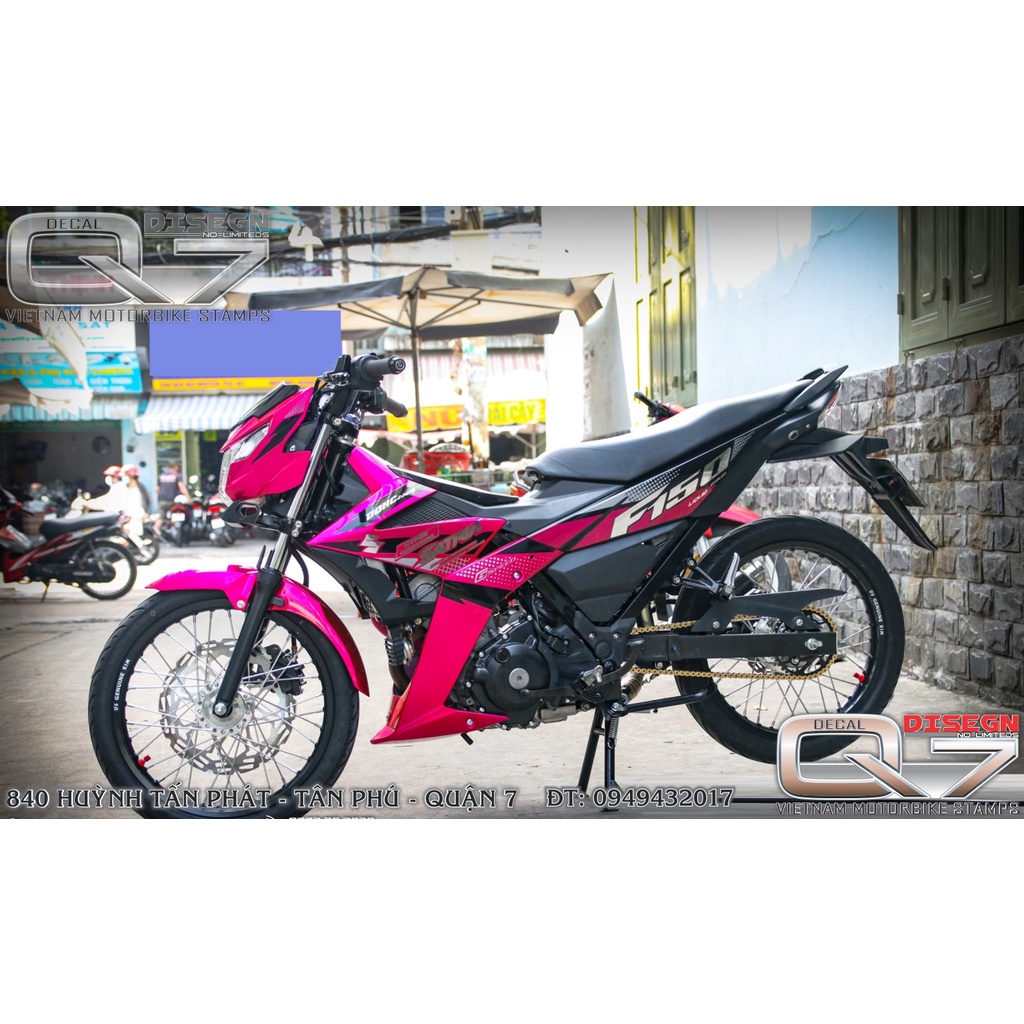 TEM RỜI RAIDER FI F150 HỒNG ĐEN