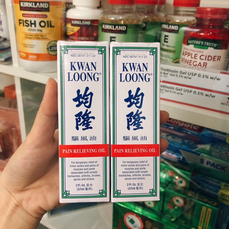 [Hàng nhập Mỹ] Dầu nóng trắng Kwan Loong Oil Singapore 57ml