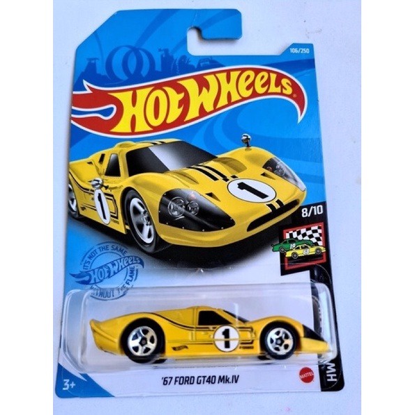 Đồ Chơi Xe Đua Hot Wheels 67 Ford GT40 mkIV SIMI Đồ Chơi Phát Triển Trí Não Cho Bé 2 Tuổi HWC2