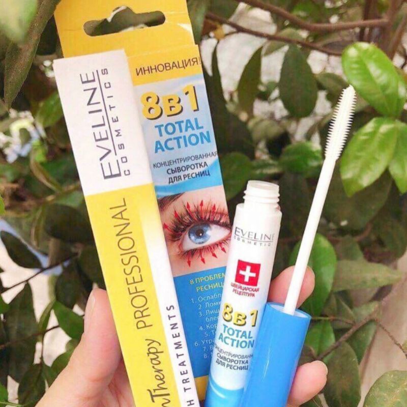 DƯỠNG MI EVELINE 8 IN 1 TOTAL ACTION LASH THERAPY LÀM DÀY VÀ DÀI MI