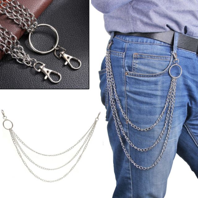 set chân váy ulzzang chain chocker belt chain0