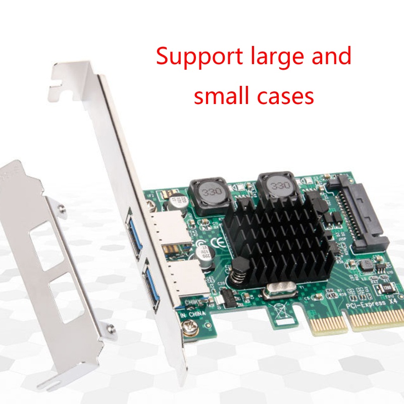 Card Mở Rộng PCI-E 2 Cổng USB3.1 2 Type-A 10Gbps 15-Pin
